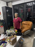 桓黎奶奶夏裝棉麻套裝洋氣老年人衣服女80歲70媽媽夏天老太太服裝 紅色 XL 建議90-105斤 曬單實(shí)拍圖
