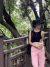 蕉下漁粉色工裝褲女夏季薄款高腰直筒美式2025新款小個子休閑運動闊腿褲 粉色款 常規(guī) M 適合95-110斤 曬單實拍圖