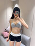水中花聚攏內(nèi)衣女夏季小胸顯大性感灰色運(yùn)動(dòng)文胸收副乳防下垂圓盤(pán)胸胸罩 奶白色 L 【推薦36/80AB】 曬單實(shí)拍圖