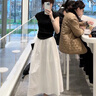 可茵（Keyin）連衣裙女裝套裝2025年夏季新款小個子穿搭黑色短袖T恤女半身裙子 上衣+半身裙 M 曬單實拍圖