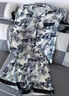 cozy親膚柔感大碼冰絲睡衣女生短袖套裝不粘毛不勒肉可外穿家居服 31660-1水墨畫(huà) 3XL （130~160） 曬單實(shí)拍圖