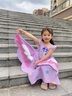 G.DUCKKIDS小黃鴨小馬寶莉公主裙女童連衣裙夏季獨(dú)角獸翅膀飛袖兒童吊帶裙子 粉色碧琪 120 建議5~6歲【110-120cm】cm 曬單實(shí)拍圖