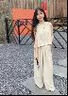 G.DUCKKIDS女童夏裝裙褲套裝2025新款大童夏季短袖兒童夏天寬松闊腿褲兩件套 8816新中式套裝【杏色】 150 cm 曬單實(shí)拍圖