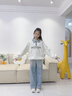 NICKYBABY女童秋裝套裝2025新款洋氣時(shí)髦兒童春秋衛(wèi)衣學(xué)院風(fēng)初中生女孩韓版 5013白色 140 cm 曬單實(shí)拍圖