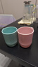 茶花（CHAHUA）漱口杯簡約洗漱口杯家用刷牙杯子創(chuàng)意可愛牙缸杯情侶牙刷杯 美克馬克杯【粉+藍(lán)】2只 曬單實拍圖