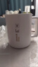 炊大皇陶瓷杯馬克杯茶杯 經(jīng)典黑白泡茶杯咖啡杯早餐杯果汁水杯白色420ml 曬單實(shí)拍圖