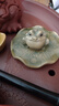 藏壺天下紫砂茶寵擺件精品可養(yǎng)茶臺茶桌擺件茶具配件荷葉香插茶玩金蟾蓋置 和氣生財 曬單實拍圖