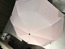 SAIVEINA賽維納太陽傘防曬防紫外線遮陽傘女三折黑膠晴雨兩用傘折疊五折傘 三折款-藕粉（霧面手柄） 曬單實(shí)拍圖