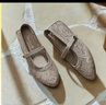 斯凱奇（Skechers）女鞋春季蕾絲淺口單鞋平底時(shí)尚通勤鞋休閑瑪麗珍鞋158995 曬單實(shí)拍圖