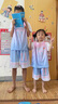 G.DUCKKIDS童裝籃球服女童夏裝套裝兒童速干衣夏季假兩件短袖短褲運動裝女孩 11號藍色 140 尺碼9~10歲【130-140cm】cm 曬單實拍圖