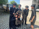 安初夏新中式男士訂婚衣服套裝DK立領(lǐng)中山裝金竹刺繡成人禮服西裝班服 黑色西服金竹+白襯衫+黑色西褲 L 曬單實(shí)拍圖