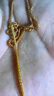 夢金園 黃金項(xiàng)鏈 足金肖邦鏈鎖骨項(xiàng)鏈素鏈女款 送女友老婆生日禮物 45cm 約4.42g 曬單實(shí)拍圖