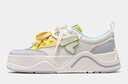 FILA FUSION斐樂潮牌女鞋滑板生活鞋2025夏新款50-50帆布鞋休閑鞋 奶白/精靈綠-GG 36.5 曬單實(shí)拍圖