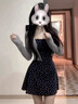 允橘套裝兩件套吊帶連衣裙裙子女夏季2025新款碎花度假海邊沙灘裙純欲 蕾絲邊碎花吊帶裙+開衫 S 建議95斤以內(nèi) 曬單實拍圖