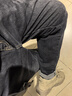 古先森牛仔褲男寬松直筒秋冬季休閑做舊哈倫褲男士彈力大碼復古水洗褲子 黑色 30 【115-125斤】 曬單實(shí)拍圖