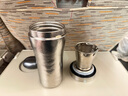 鳴盞純鈦保溫杯雙層真空水杯便攜泡茶杯養(yǎng)生茶水分離杯商務(wù)禮品月光銀 曬單實(shí)拍圖