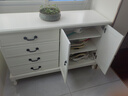 【新品整裝送貨上門(mén)】歐佳頓 實(shí)木斗柜五斗柜帶門(mén)儲物柜臥室收納柜多功能五斗櫥客廳美式抽屜柜 兩門(mén)四斗象牙白120*40*80cm 整裝 曬單實(shí)拍圖