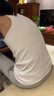 京東京造【2件裝】背心男純棉透氣吸汗夏季全棉汗衫工字背心白+白L 曬單實(shí)拍圖