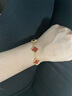 星卡龍金包銀手鏈黃金紅瑪瑙五花手鏈四葉草幸運花卉足金999包足銀送禮 金包銀紅瑪瑙五花手鏈 包金2.5克 曬單實(shí)拍圖