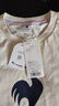 樂(lè)卡克（Le coq sportif）法國(guó)公雞男女春運(yùn)動(dòng)休閑大logo短袖T恤 象牙白色 M 曬單實(shí)拍圖