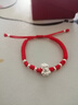 足銀手鏈999純銀十二生肖本命年紅繩手鏈女大人寶寶親子款銀手飾 【兔】999足銀紅繩手鏈 寶寶款 曬單實(shí)拍圖
