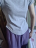 Olrain歐芮兒灰色修身上衣紫色慵懶風(fēng)褲子女夏季2025新款兩件套裝 灰色 L 曬單實(shí)拍圖