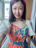 兩三事油畫風(fēng)連衣裙女秋季梵高碎花法式高腰裙子收腰顯瘦眾星捧月 花色 M 曬單實拍圖