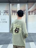 名創(chuàng)優(yōu)品（MINISO）重磅t恤男長(zhǎng)袖春秋款純棉圓領(lǐng)打底衫男士?jī)?nèi)搭寬松正肩體恤衫男裝 深灰(喵影涂鴉胸標(biāo)_背標(biāo)) XL /180(不起球不掉色) 曬單實(shí)拍圖