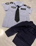 G.DUCKKIDS小黃鴨童裝兒童男童套裝夏裝男孩寶寶警官衣服cos表演服 圖片色套裝 110 尺碼4~5歲【100-110cm】 曬單實(shí)拍圖