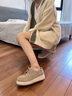 妙麗（Millies）品牌輕奢松糕厚底樂福鞋復(fù)古真皮女鞋2025夏季新款百搭休閑單鞋 米色 36 (230mm)  標(biāo)準(zhǔn)碼 曬單實拍圖