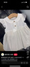 童泰（TONGTAI）嬰兒裙子夏季莫代爾棉女寶衣服兒童連衣裙翻領(lǐng)飛袖裙提花網(wǎng)眼 米白 80 曬單實(shí)拍圖