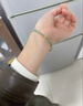 樂(lè)喵（LEMIAO）【樂(lè)喵】2mm老坑緬甸翡翠圓珠極細(xì)手鏈女小眾疊戴禮物寶石手串文 圓珠款-15cm手圍  B08-201 曬單實(shí)拍圖