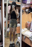 LDBE美式復古高腰牛仔短褲女夏季新款爆款小個(gè)子顯瘦百搭a字熱褲子潮 復古藍 S 曬單實(shí)拍圖
