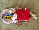 迪迪熊日記（DIDIXIONGRIJI）2件裝女?huà)雰阂路募颈《绦溥B體衣純棉新生兒哈衣寶寶公主風(fēng)夏裝6 短袖(草莓兔+紅色背帶） 59cm 曬單實(shí)拍圖
