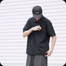 GXG男裝 戶外工裝polo男半拉鏈翻領(lǐng)短袖上衣  夏 黑色 190/XXXL 曬單實(shí)拍圖