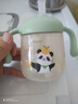 貝親兒童牛奶杯1-3歲寶寶喝水喝奶PPSU直飲奶瓶雙吸管水杯 綠色330mL 曬單實(shí)拍圖