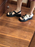 Clarks其樂學(xué)院系列女鞋夏季新款交叉綁帶厚底摩登時尚牛皮涼鞋 黑色 261765174 37 曬單實(shí)拍圖