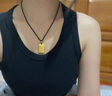 蕊意古法金包銀祥云無(wú)事牌吊墜平安方牌掛墜項鏈男女同款送情人節禮物 金1.5克-重約30克-無(wú)事牌 曬單實(shí)拍圖