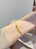 六桂福珠寶 LIU GUI FU JEWELRY五帝錢(qián)黃金手鏈女999足金碎冰冰錢(qián)幣串子純金手串生日禮物送女友 金重約3.75g 曬單實(shí)拍圖