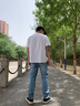 增致牛仔男裝彈力牛仔褲簡(jiǎn)約淺色水洗潮流男褲 淺藍 31碼 曬單實(shí)拍圖