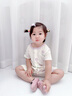 顆粒熊（KELIXIONG）嬰兒短袖連體衣寶寶莫代爾夏裝嬰幼兒薄款睡衣哈衣新生兒衣服夏季 丁香紫 90cm 曬單實(shí)拍圖