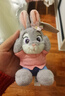 迪士尼（Disney）毛絨玩偶公仔鑰匙扣中秋節禮物生日禮物 瘋狂動(dòng)物城朱迪兔子掛件 曬單實(shí)拍圖