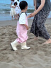 羚特水褲趕海連體褲涉水服兒童玩水下水褲防水雨靴一體-普通粉-27碼 曬單實(shí)拍圖