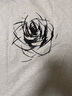 燦圖美式重磅純棉玫瑰短袖t恤男夏季寬松內搭半截袖休閑打底衫上衣服 白灰色 2XL 【建議140-160斤】 曬單實(shí)拍圖