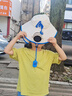 昇南太陽(yáng)能風(fēng)扇兒童防曬帽海邊寶寶帽子遮陽(yáng)帽太陽(yáng)帽男童沙灘帽大帽檐 字母恐龍【太陽(yáng)能+usb充電】 均碼：帽圍（50-54cm）建議2-8歲 曬單實(shí)拍圖