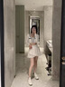 悅步運動(dòng)短裙網(wǎng)球裙女速干羽毛球服運動(dòng)套裝健身跑步百褶裙半身短裙 白色短裙 【防走光含安全褲】 M 【建議體重100-115斤】 曬單實(shí)拍圖