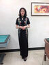 江韻南高端走秀旗袍2025新款長(zhǎng)款修身黑色高彈七彩亮片禮儀表演服 黑色 XL 曬單實(shí)拍圖