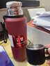 WCZ日本保溫杯大容量?jī)?nèi)膽食品級(jí)茶水分離保溫壺保冷露營(yíng)戶外運(yùn)動(dòng)水杯 吉祥紅800ml【保溫約12小時(shí)】 曬單實(shí)拍圖