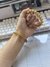 萃華金店足金999黃金手串圓滿金珠圓珠珠珠手鏈送媽媽老婆生日520禮物 約15g 【定制克重少退多補(bǔ)】 曬單實(shí)拍圖