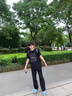 魯雅爾柳葉彎刀休閑褲子男夏季美式高街cleanfit西褲潮流痞帥垂感微喇褲 黑色 XL 曬單實(shí)拍圖